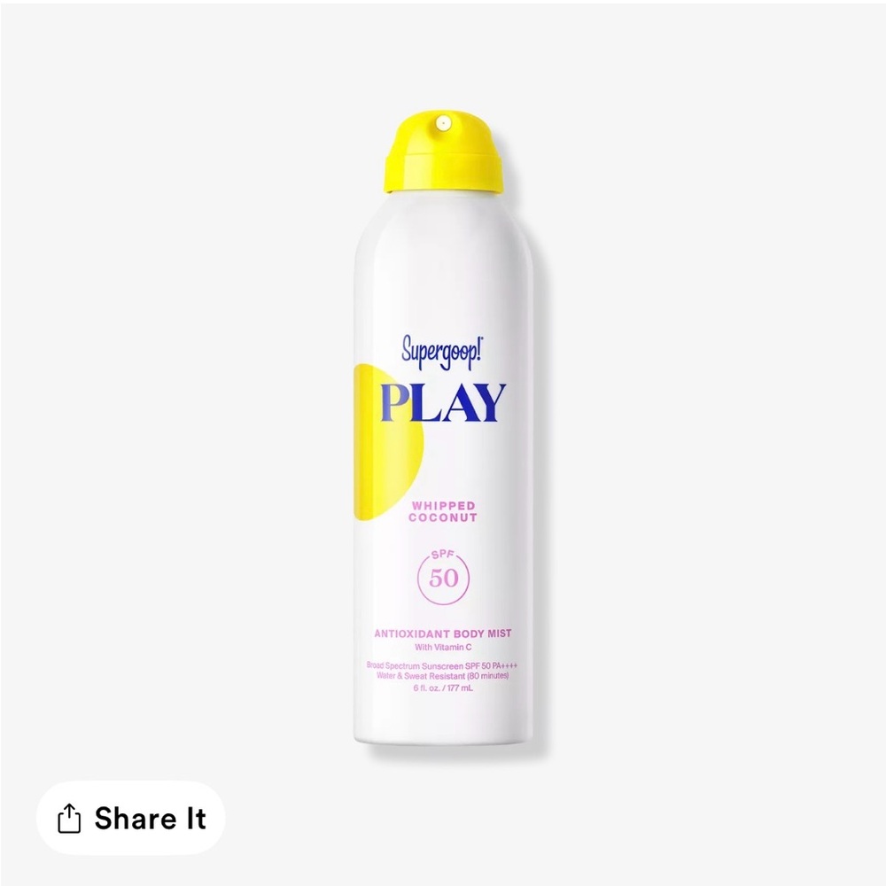 Supergoop! PLAY Antioxidant Body Mist SPF 50 Whipped Coconut